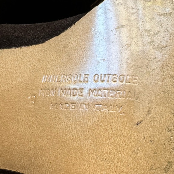 Vintage 70s platform boots brown suede mid calf zip up soft US 9 Italy round toe - Picture 7 of 10